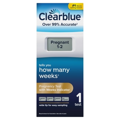 Clearblue Digital Pregnancy Test Kit with Weeks Indicator, Weeks Pregnancy Test, 1 Test 1 ea, $21.99/1ea
