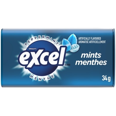 Wrigley’s Menthe poivrée, menthes 34 g, 10,26 $/100g