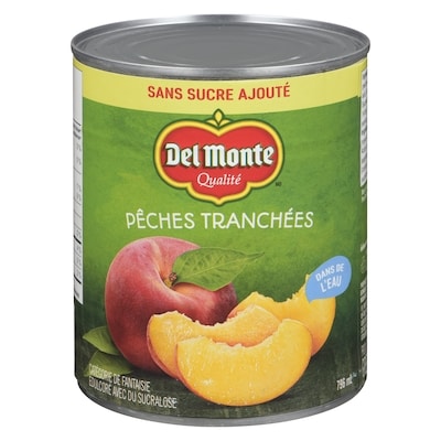 Del Monte Pêches en tranches sans sucre ajouté 796 ml, 0,63 $/100ml