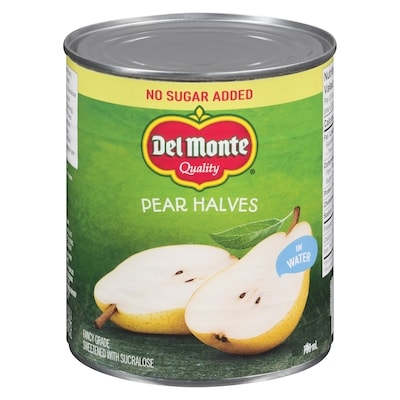 Del Monte No Sugar Added, Pear, Halves 796 ml, $0.63/100ml