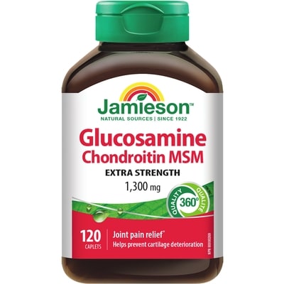 Jamieson Glucosamine Chondroitin MSM Caplets, 1,300 mg 120 ea, $0.23/1ea