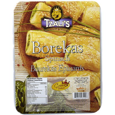 Tzalis Boureks aux épinards casher 800 g, 1,50 $/100g