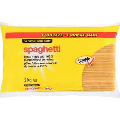 No Name Spaghetti Pasta 2 kg, $0.24/100g