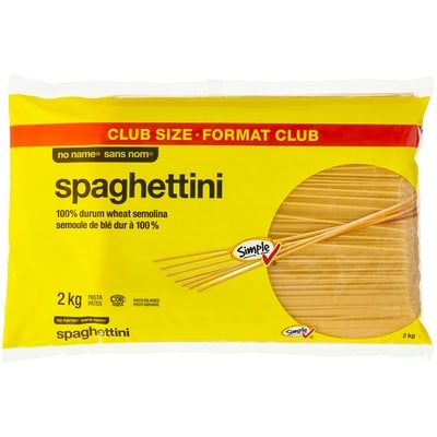 Sans Nom Spaghettini 2 kg, 0,24 $/100g