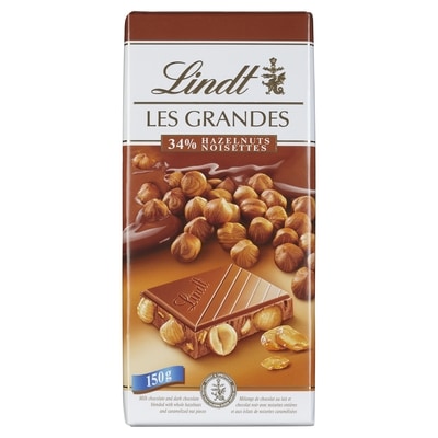 Lindt Les Grandes Hazelnut Milk Chocolate 150 g, $3.99/100g