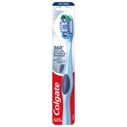 Colgate 360° Toothbrush with Tongue and Cheek Cleaner, Soft 1 ea, $6.49/1ea