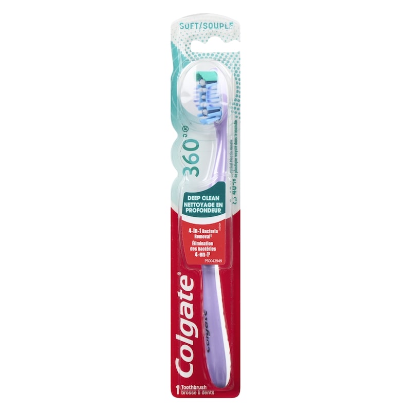 360° Toothbrush With Tongue And Cheek Cleaner