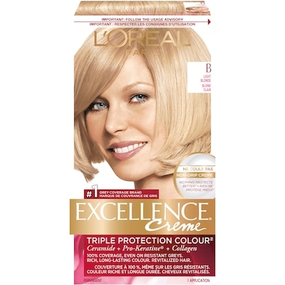 L’Oréal Crème colorante Excellence Crème B blond clair 1 ea, 15,00 $/1ch