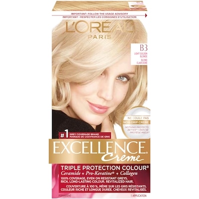 L'Oreal Paris Excellence Crème, B3 Light Golden Blonde 1 ea, $13.00/1ea