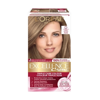L'Oreal Paris Excellence Crème Hair Dye, Permanent Hair Color D Dark Blonde 1 ea, $13.11/1ea