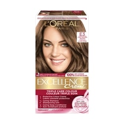 Excellence Crème Hair Dye, Permanent Hair Color E3 Light Golden Brown