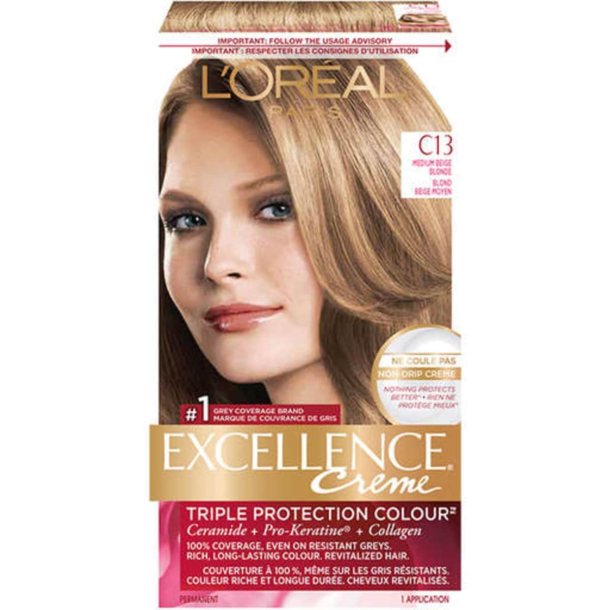 L’Oréal Colorant capillaire Excellence Crème nuance blond beige moyen 1 ea, 11,99 $/1ch