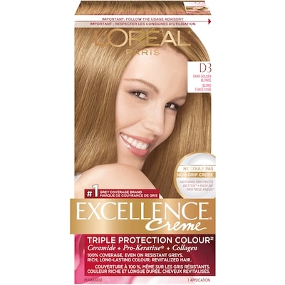 L'Oreal Paris Excellence Crème, D3 Dark Golden Blonde 1 ea, $15.99/1ea