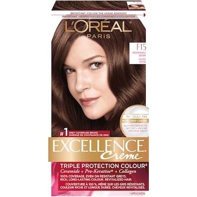 L'Oreal Paris Excellence Crème, F15 Medium Maple Brown 1 ea, $16.69/1ea