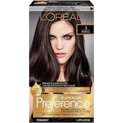 L’Oréal Colorant capillaire 3 brun foncé Superior Preference 1 ea, 18,69 $/1ch