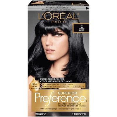 L'Oreal Paris Superior Preference Hair Colour, 2 Natural Black Sicily 1 ea, $14.01/1ea