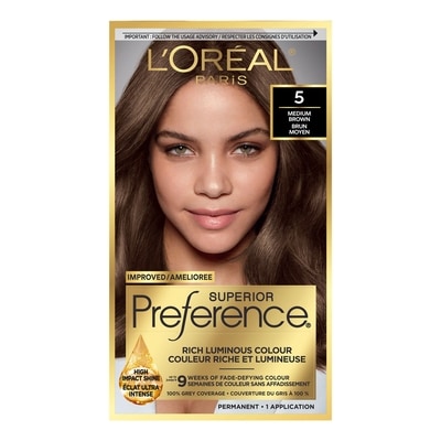 L'Oreal Paris Superior Préférence Permanent Hair Color Medium Brown 1 ea, $14.99/1ea