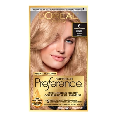 L'Oreal Paris Superior Préférence Permanent Hair Color Medium Blonde 1 ea, $14.99/1ea