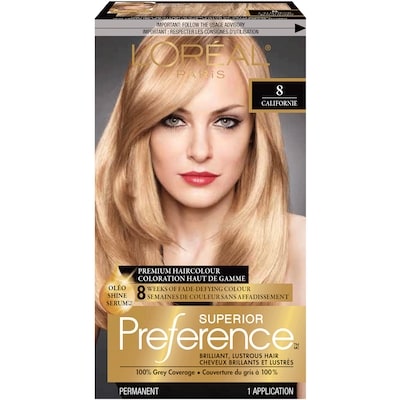L’Oréal Colorant capillaire Superior Preference nuance 8 medium blonde Californie 1 ea, 19,49 $/1ch