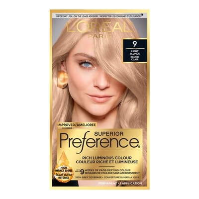 L'Oreal Paris Superior Préférence Permanent Hair Color Light Blonde 1 ea, $19.49/1ea