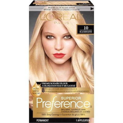 L’Oréal Coloration haut de gamme nuance Scandinavie 10 Superior Preference 1 ea, 19,99 $/1ch