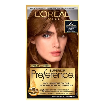L'Oreal Paris Superior Préférence Permanent Hair Color Medium Golden Brown 1 ea, $14.99/1ea