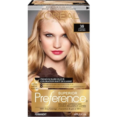 L'Oreal Paris Superior Preference Hair Colour, 38 Light Golden Blonde 1 ea, $15.99/1ea