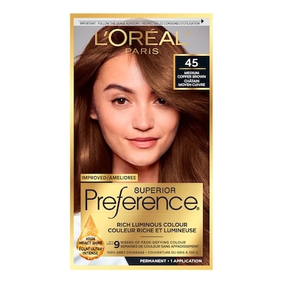 L'Oreal Paris Superior Préférence Permanent Hair Color Medium Copper Brown 1 ea, $19.49/1ea