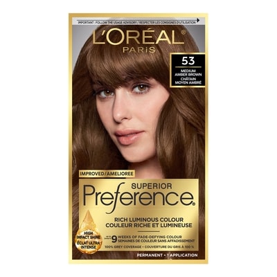 L'Oreal Paris Superior Préférence Permanent Hair Color Medium Amber Brown 1 ea, $13.00/1ea