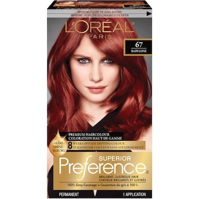 L'Oreal Paris Preference Premium Haircolour Permanent 67 Babylone Light Auburn 1 ea, $19.49/1ea