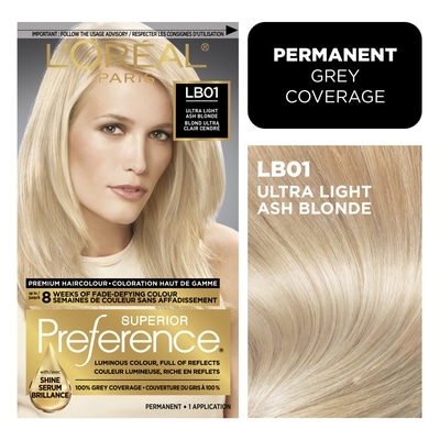 L'Oreal Paris Superior Préférence Permanent Hair Color Ultra Light Ash Blonde 1 ea, $13.00/1ea