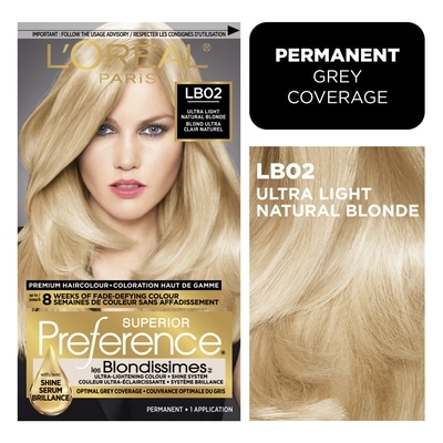 L'Oreal Paris Superior Préférence Permanent Hair Color Ultra Light Natural Blonde 1 ea, $19.49/1ea