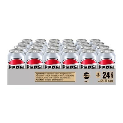Pepsi Diet Cola 24x355.0 ml, $0.15/100ml