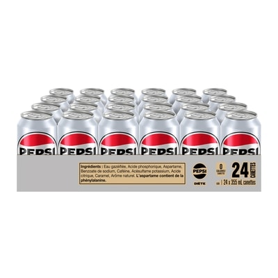 Pepsi Cola Diète 24x355.0 ml, 0,19 $/100ml