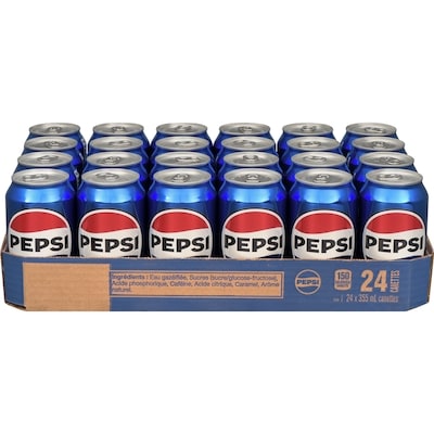 Pepsi Boissons gazeuses, 24 canettes 24x355.0 ml, 0,14 $/100ml