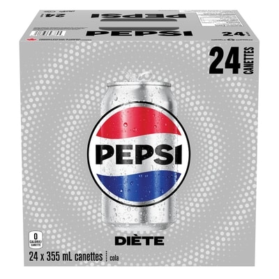 Pepsi Pepsi Diète Cube Boissons gazeuses 24x355.0 ml, 0,19 $/100ml