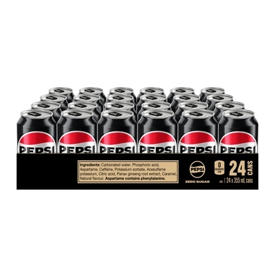 Pepsi Zero Sugar Cola 24x355.0 ml, $0.19/100ml
