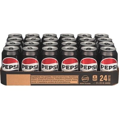 Pepsi Boissons gazeuses Zéro sucre 24x355.0 ml, 0,14 $/100ml