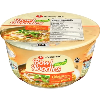 Nong Shim Bowl Noodles, Savory Chicken  12x86.0 g, $1.55/100g