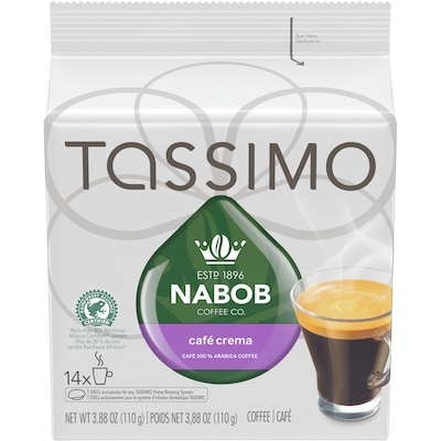 Tassimo Disques individuels T-Disc de café Crema Coffee Nabob, 14 par boîte 14 ea