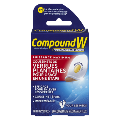 Compound W Traitement plus pour les verrues plantaires 20 ea, 1,12 $/1ch