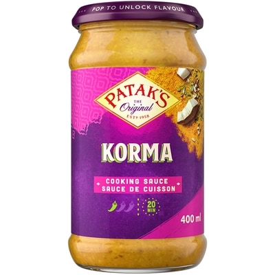 Pataks Sauce de Cuisson Korma 400 ml, 1,00 $/100ml