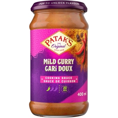 Pataks Sauce de Cuisson Sauce au Cari Douce 400 ml, 1,00 $/100ml