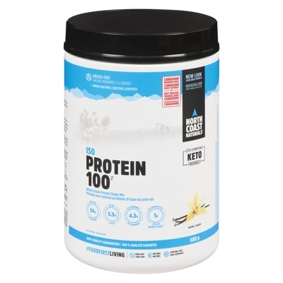 North Coast Naturals 100% ISO Protein, Vanilla 680 g, $7.35/100g