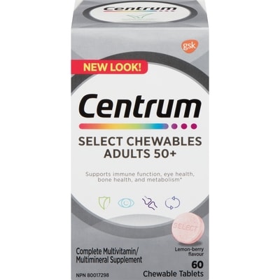 Centrum Select 50+, Chewable 60 ea, $0.34/1ea