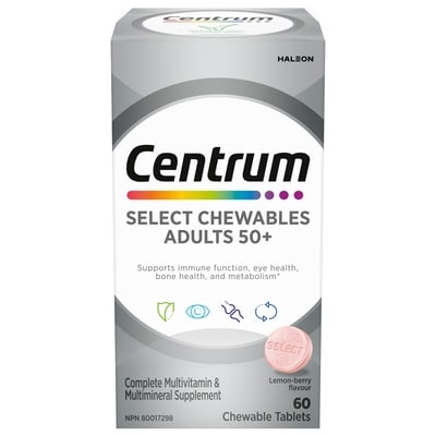 Centrum Select 50+, Chewable 60 ea, $0.27/1ea