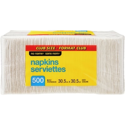 No Name 1 Ply Napkins 500 Pack Club Size 1 ea