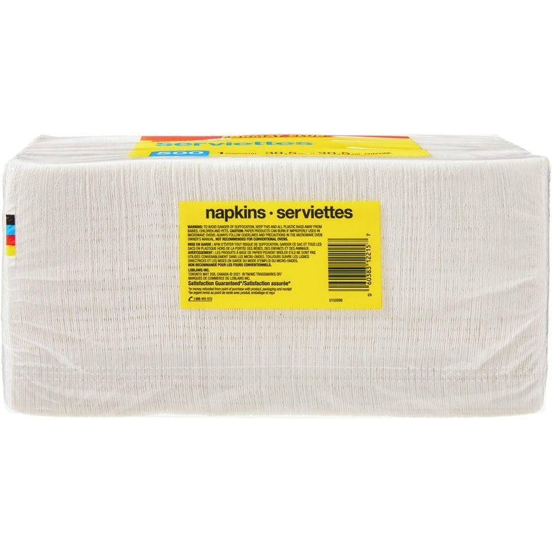 1 Ply Napkins 500 Pack Club Size