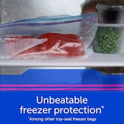 Ziploc Freezer Bags Small, with Grip 'n Seal Technology - 25 ea