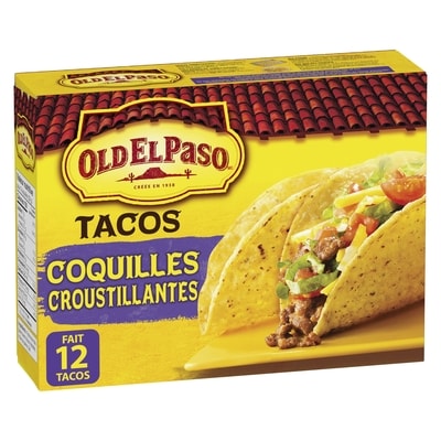 Old El Paso Coquilles croustillantes à Tacos 125 g, 3,20 $/100g